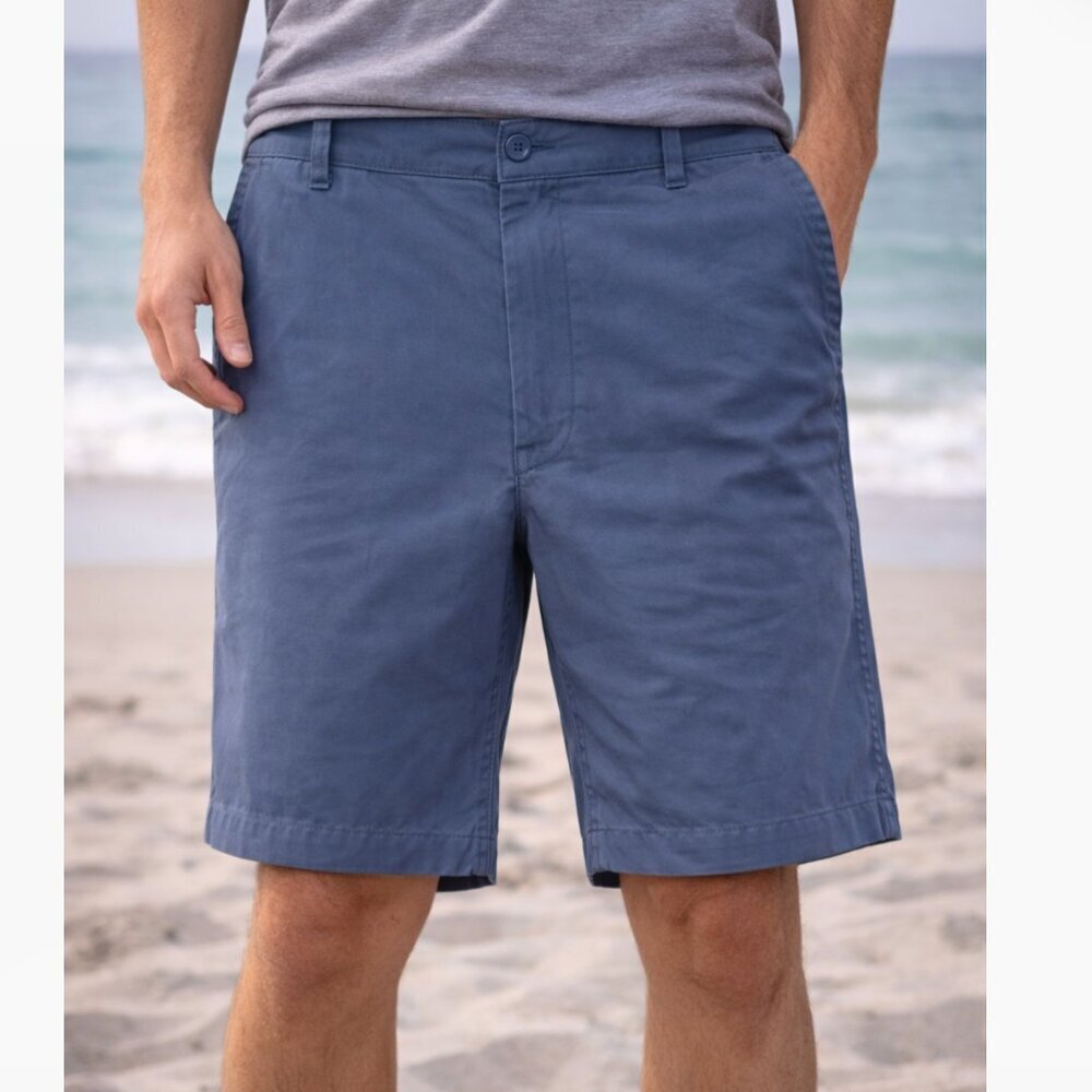 Men’s Mutual Weave Blue Casual Shorts Size 38 Flat Front